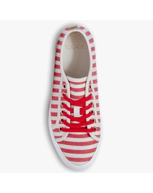 Sneakers Laurier rayées rouge/blanc